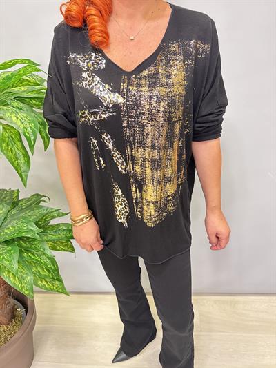 4875 Italyan Yumuşacık Triko Bluz Siyah