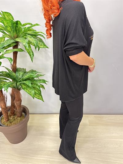 4875 Italyan Yumuşacık Triko Bluz Siyah