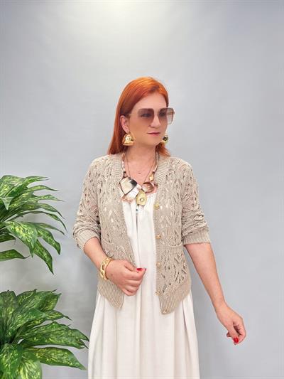 5012 Merserize Hırka Vizon