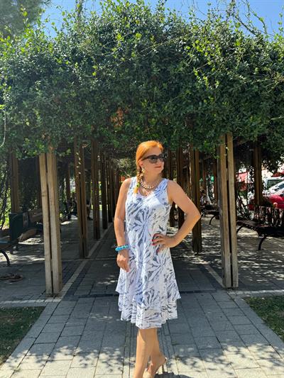 5013 PREMIUM İTALYAN PAMUK ÖN ARKA V ELBİSE BEYAZ 46 BEDENE KADAR UYUMLU