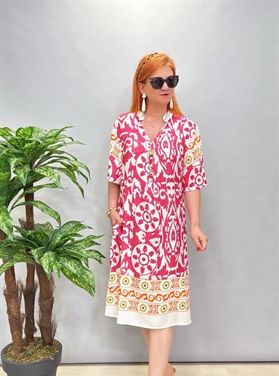 5022 Pamuklu Viskon Elbise