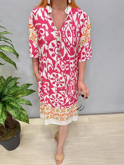 5022 Pamuklu Viskon Elbise