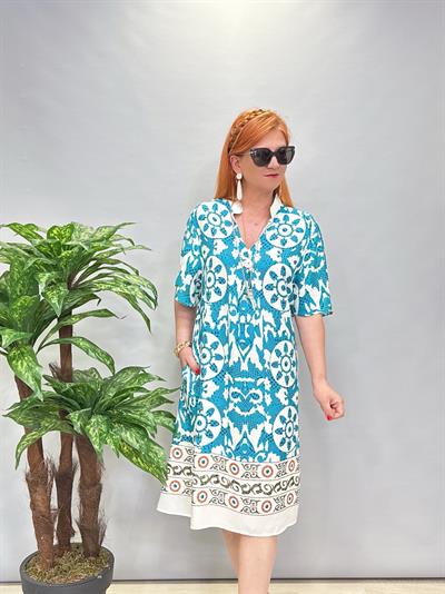 5022 Pamuklu Viskon Elbise