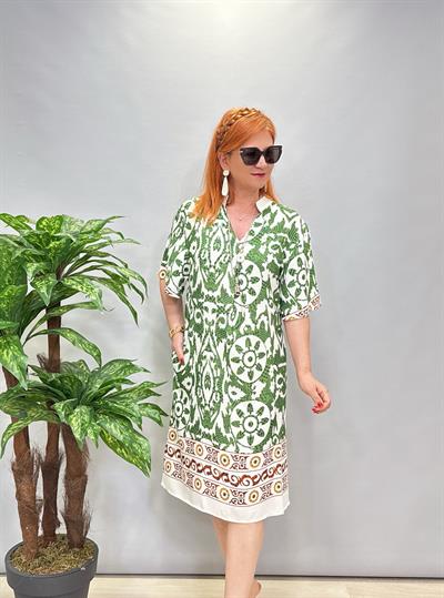 5022 Pamuklu Viskon Elbise