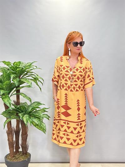 5022 Pamuklu Viskon Elbise