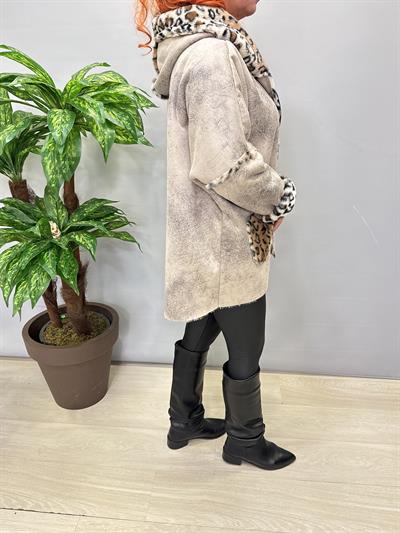 5025 Kürk Leopar Detay Kaban Taş