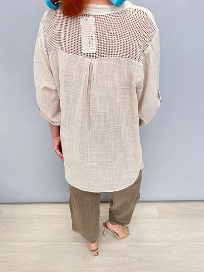 5040 PAMUKLU TASARIM BLUZ TAŞ