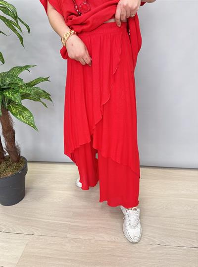 5041 TASARIM PANTOLON KIRMIZI