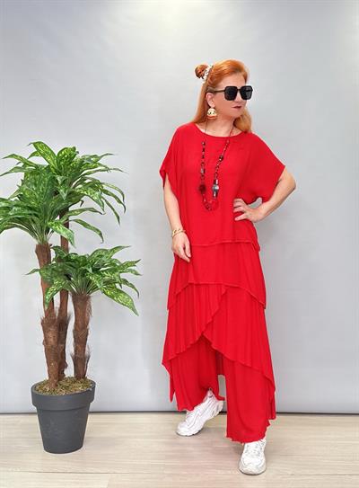 5041 TASARIM PANTOLON KIRMIZI