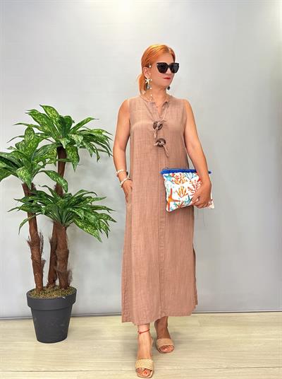 5120 Pamuklu Elbise Vizon