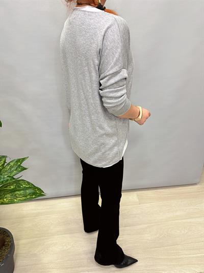 5454 KOLYE HEDİYELİ SİMLİ TRİKO GRİ