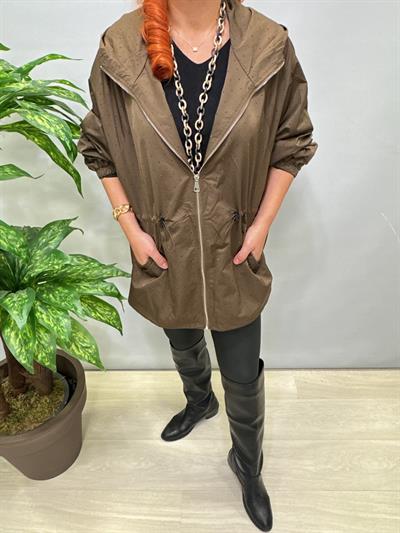 5541 Yağmurluk Trenç Ceket Acı Kahve