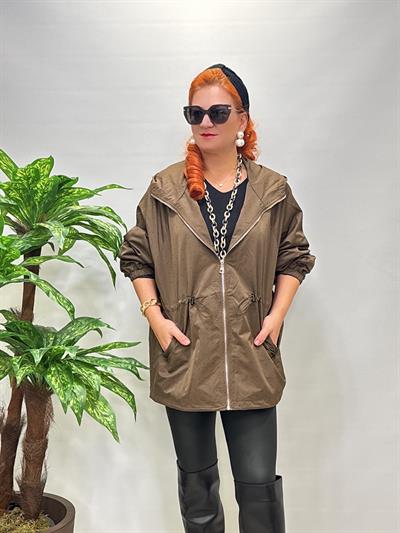 5541 Yağmurluk Trenç Ceket Acı Kahve