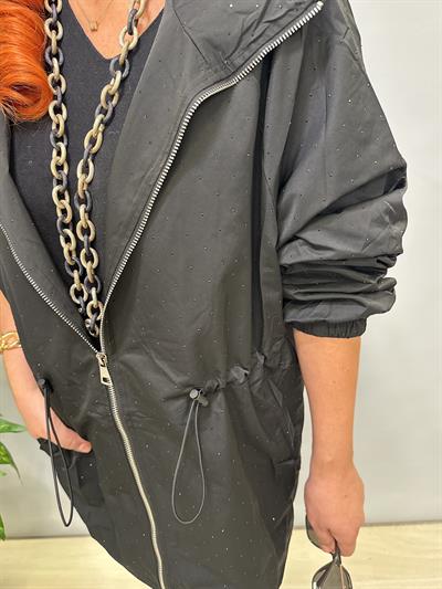 5541 Yağmurluk Trenç Ceket Sİyah