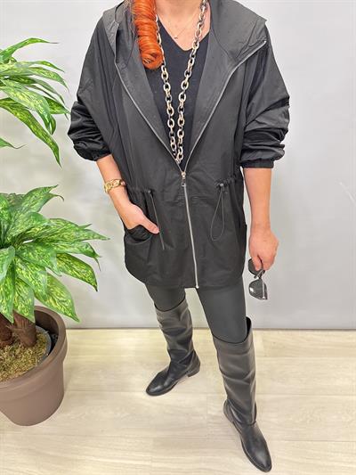 5541 Yağmurluk Trenç Ceket Sİyah