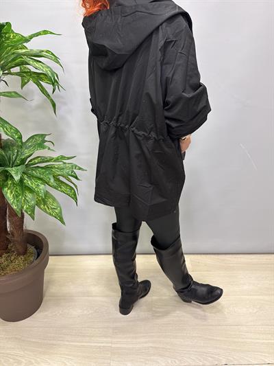 5541 Yağmurluk Trenç Ceket Sİyah