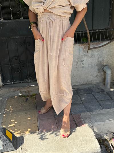 5600 V PAÇA PAMUKLU PANTOLON TAŞ  44 BEDENE KADAR UYUMLUDUR boyum 1.64