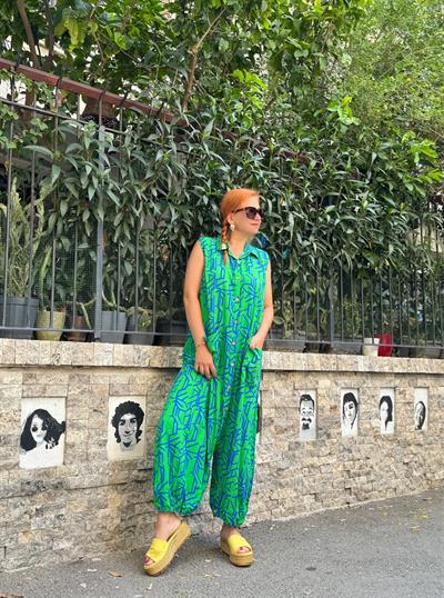 5800 TASARIM TULUM ELBİSE  SAKS-YEŞİL 46 BEDENE KADAR UYGUNDUR  boyum 1.64