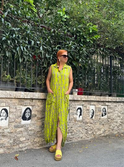 5800  TASARIM  TULUM  ELBİSE  YAĞ YEŞİLİ- GRİ 46 BEDENE KADAR UYUMLUDUR   boyum 1.64