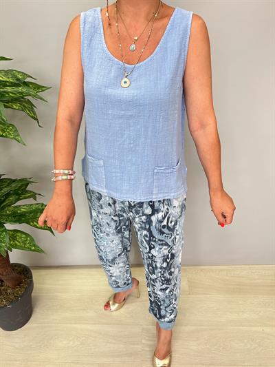 RSM 6001 Pamuklu Bluz Mavi