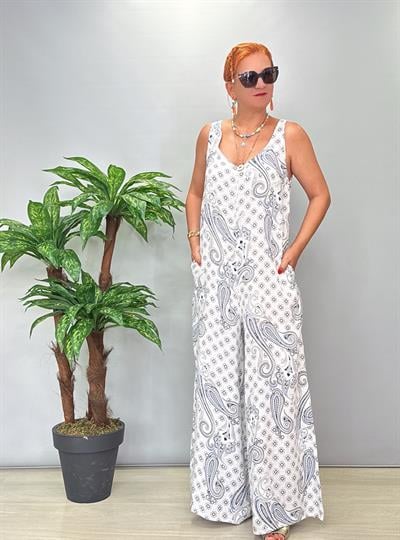 6020 Italyan Keten Tulum Beyaz