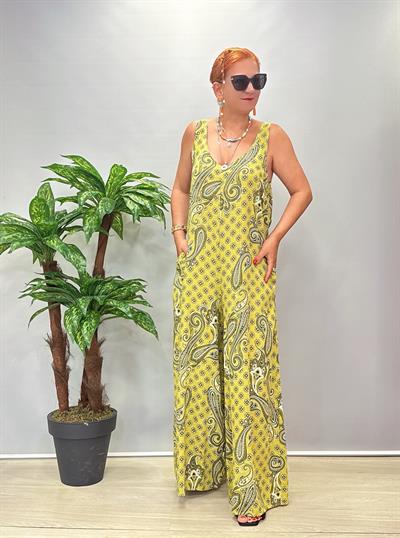 6020 Italyan Keten Tulum Yeşil