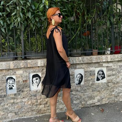 6050 PREMIUM İTALYAN İPEK ELBİSE SİYAH 44 BEDENE KADAR UYUMLUDUR