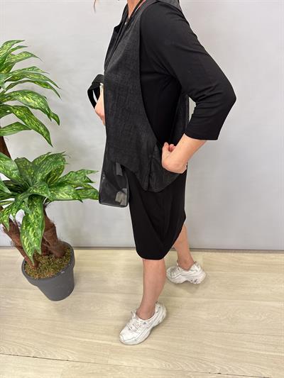 MNS 6077 3LÜ TAKIM ELBİSE  SİYAH (KOLYE YELEK DAHİLDİR)