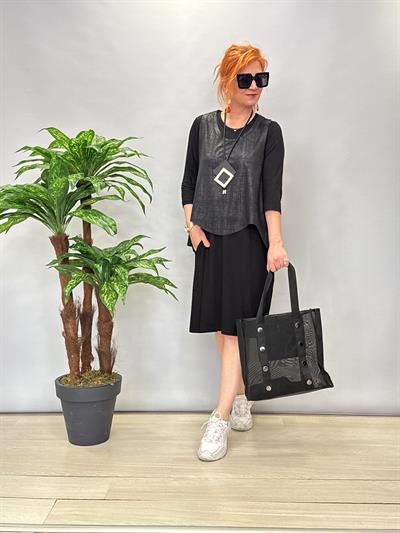 MNS 6077 3LÜ TAKIM ELBİSE  SİYAH (KOLYE YELEK DAHİLDİR)