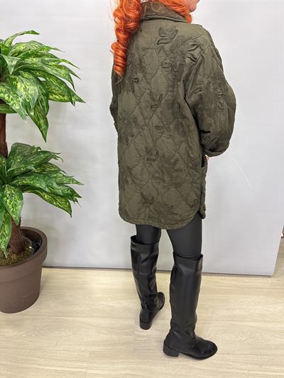 6110 Italyan Nakış Detay Kaban Haki 