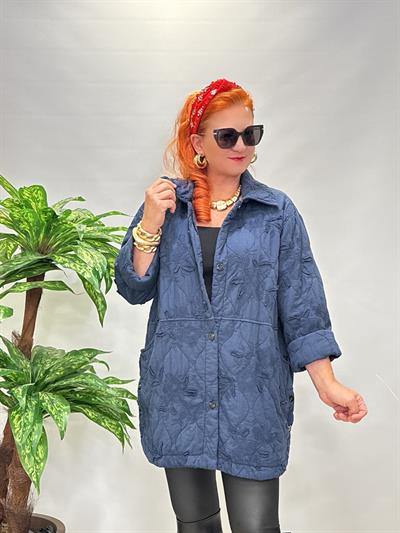 6110 Italyan Nakış Detay Kaban Lacivert