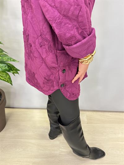 6110 Italyan Nakış Detay Kaban Leylak 