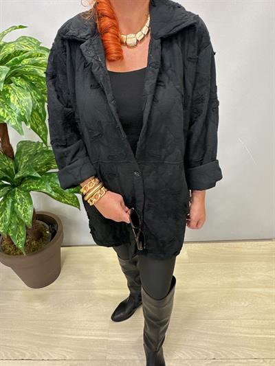 6110 Italyan Nakış Detay Kaban Siyah