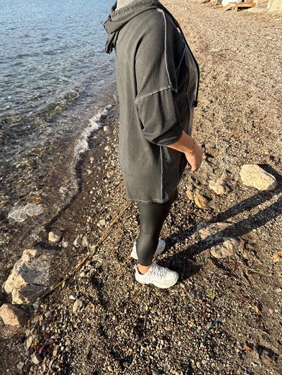 6160 Yıldız Detay Sweatshirt Antrasit