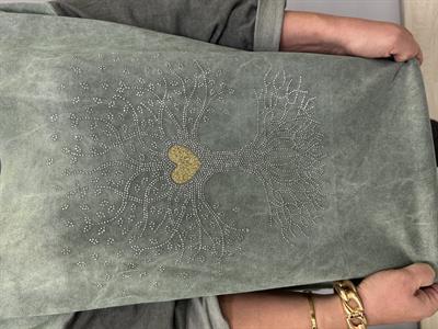 6340 Italyan Hayat Ağacı Detay Bluz Yeşil