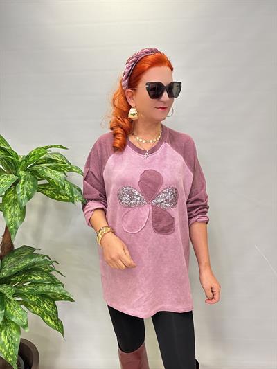 6340 Italyan Papatya Detay Bluz Mürdüm