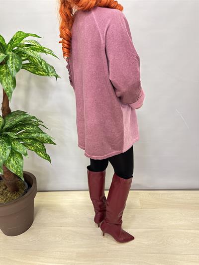 6340 Italyan Papatya Detay Bluz Mürdüm