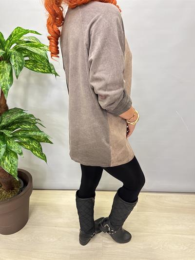 6340 Italyan Papatya Detay Bluz Vizon