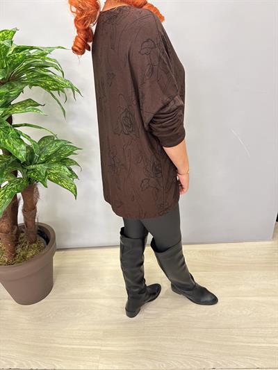 6341 Italyan Triko Bluz Acı Kahve