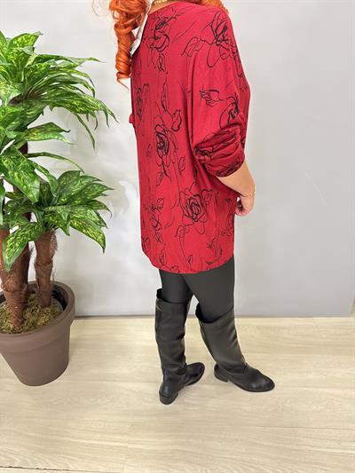 6341 Italyan Triko Bluz Bordo