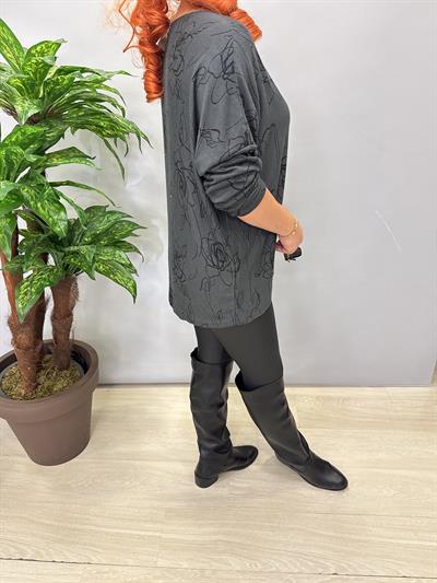 6341 Italyan Triko Bluz Füme