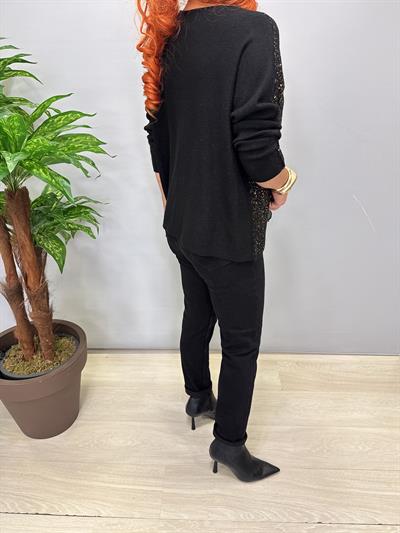 6370 Angora Triko Bluz Siyah