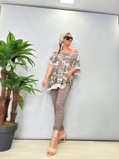 MNS 6454 İTALYAN BLUZ 48 BEDEN KADAR UYGUNDUR TAŞ FULAR DAHİLDİR 