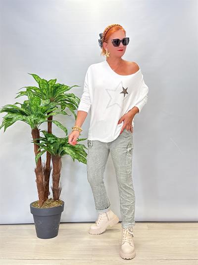 6511 Italyan Full Likralı Pantolon Yeşil Tonu