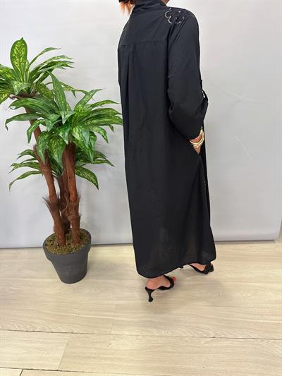 BOL SALAŞ BİR ÜRÜNDÜR.6540 Italyan Payet Detay Elbise Siyah