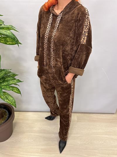 6578 Şönil Kadife Takım Acı Kahve 