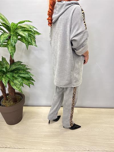 6578 Şönil Kadife Takım Gri