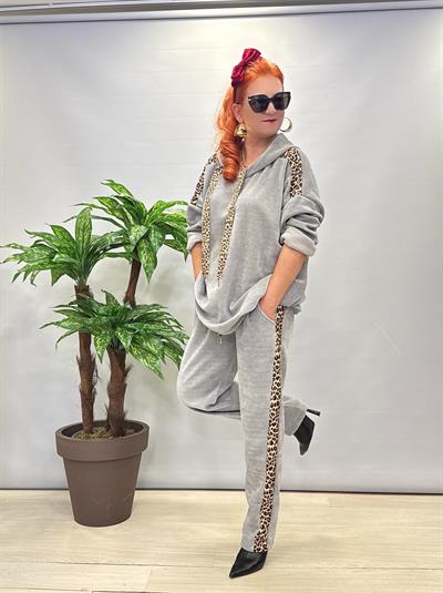 6578 Şönil Kadife Takım Gri