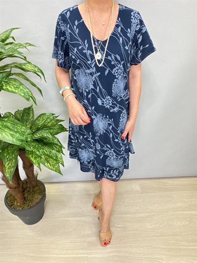 6614 Italyan Elbise Lacivert