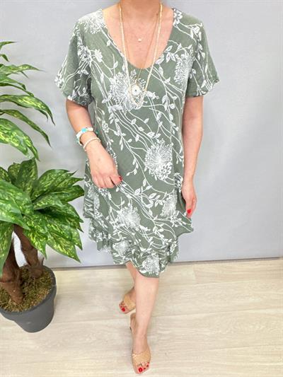 6614 Italyan Elbise Yeşil